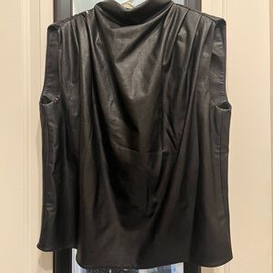 Black leather Amanda Uprichard top